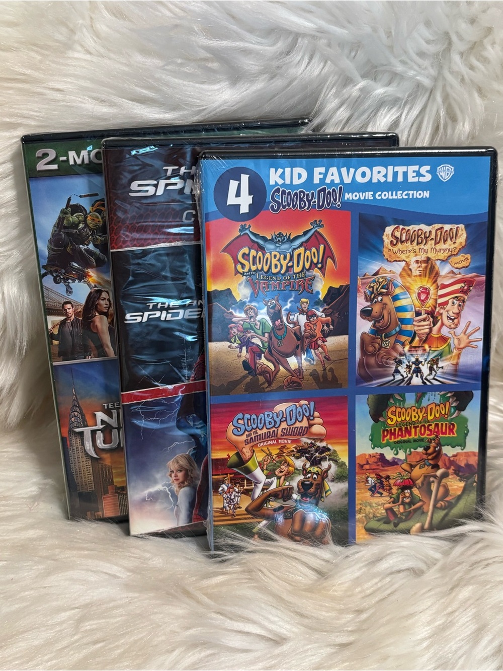 DVD Bundle, Scooby,Spider-Man and Ninja Turtles NEW